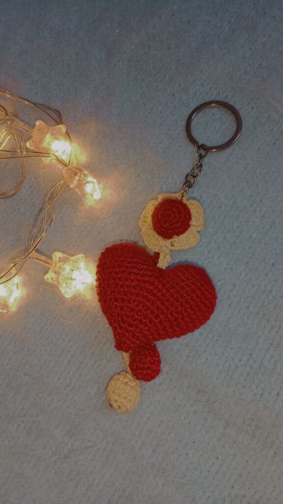 Red heart keychain