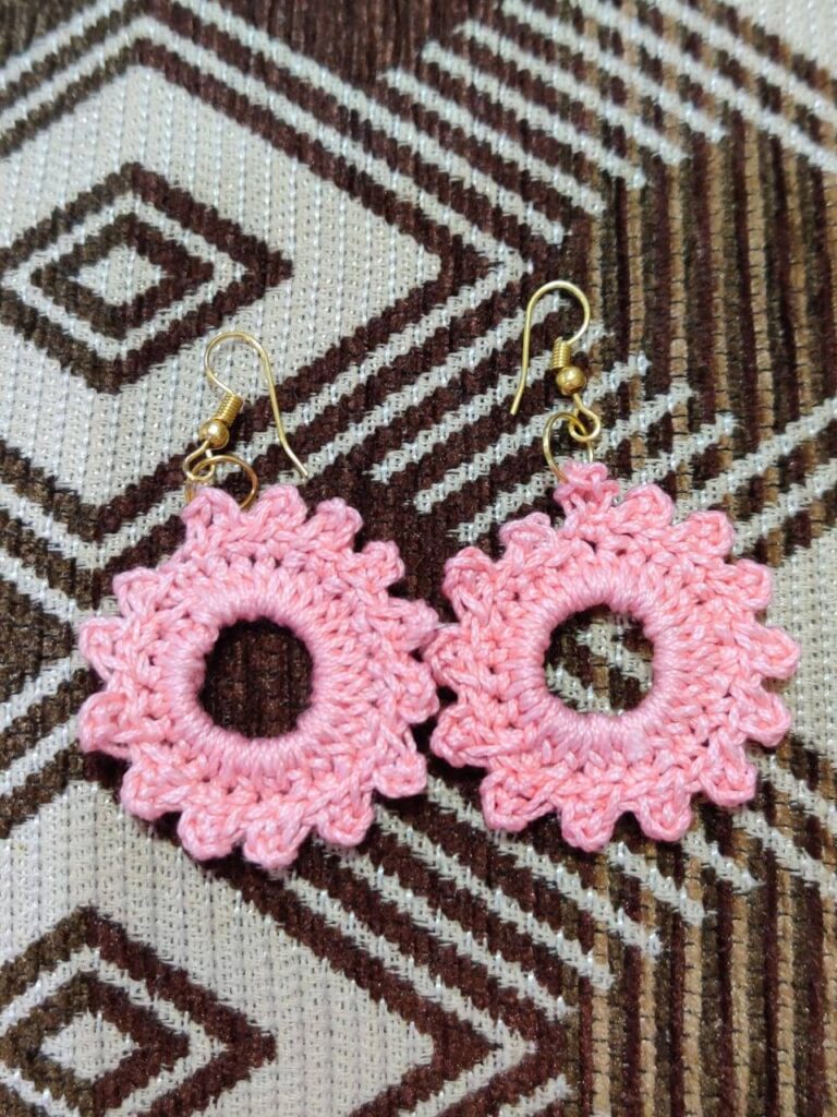 Pretty delicate baby pink earrings